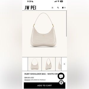 JW PEI beige croc shoulder bag BARELY WORN